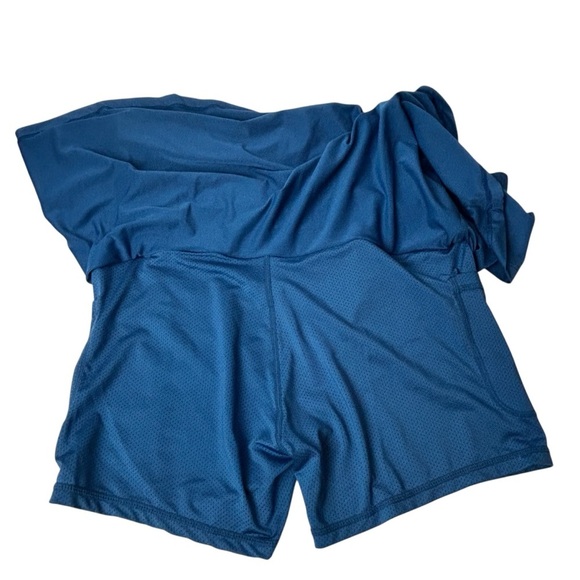 Blue Skater Flowy Skirt with Mesh Under Shorts Size Small - Picture 4 of 6